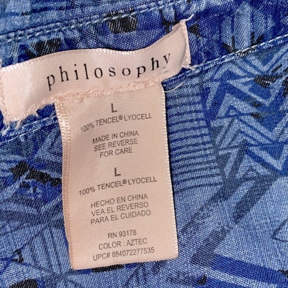Philosophy chambray shirt dress size large with pockets - Picture 4 of 5